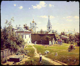 Типичные дворики Замоскворечья, увековеченные Поленовым и описанные Островским.