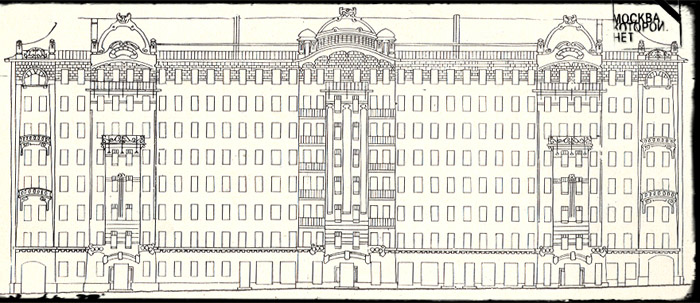Фасад доходного дома, чертежи, 1904 год.