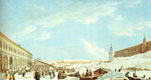Ледяные горы на берегах Неглинной у стен Кремля, XVIII век