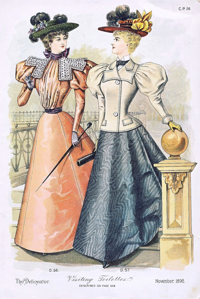Прогулочные тальеры , 1896 год. То есть моде Зинаида однозначно следовала.