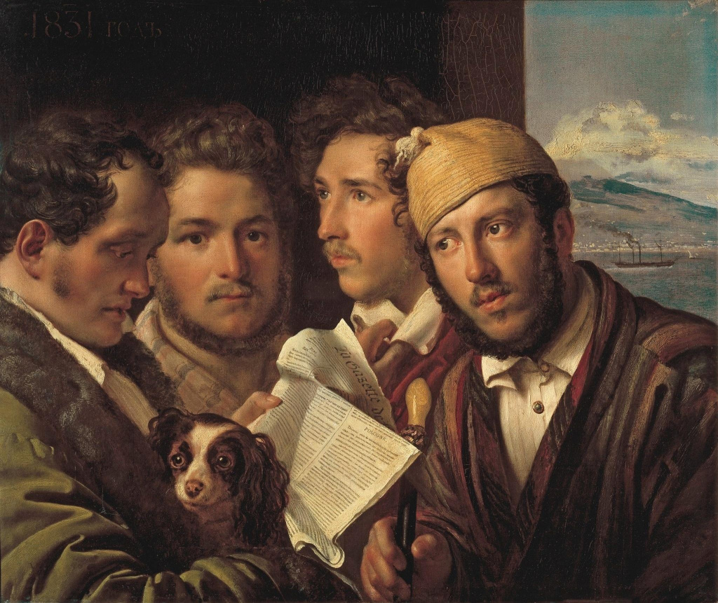 «Читатели газет в Неаполе» — Орест Кипренский, 1831