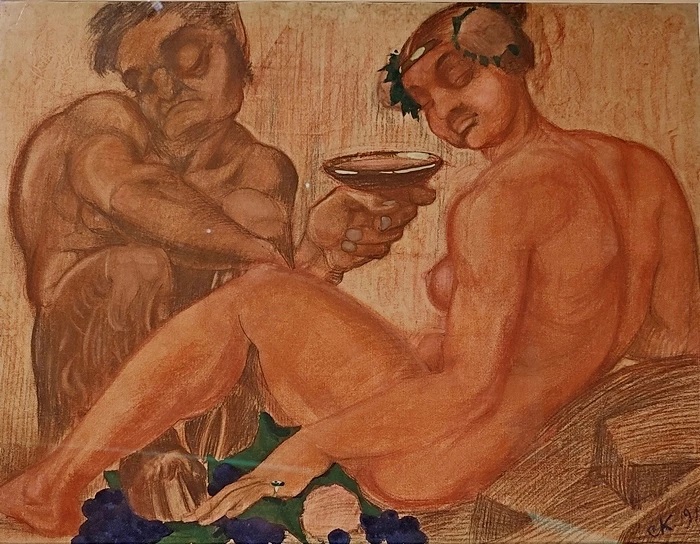 Сергей Кольцов, «Сатир в компании менады», 1916-1917.jpg